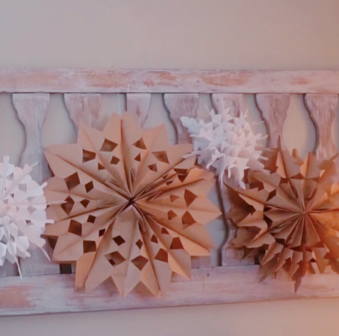 DIY Lunch Bag Snowflakes - At Home With The Barkers